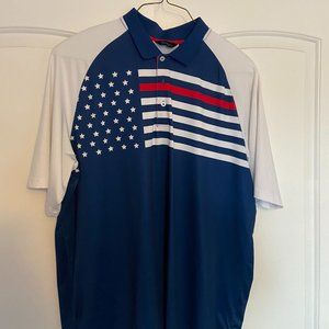 Walter Hagen - Red, White & Blue Golf Polo XL